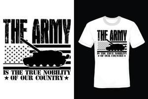 armé t-shirt design, vintage, typografi vektor