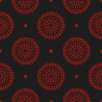 Chinesischer schwarzer und roter abstrakter nahtloser Vektorhintergrund. Tapete in einer Vorlage im Vintage-Stil. indisches Blumenelement. grafisches Ornament für Tapeten, Verpackungen, Verpackungen. vektor