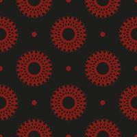 Chinesischer schwarzer und roter abstrakter nahtloser Vektorhintergrund. indisches Blumenelement. grafisches ornament für tapeten, stoffe, verpackungen, verpackungen. vektor