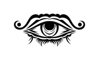 All Seeing Eye Freimaurer-Symbol-Tätowierung. Vision des Emblems der Vorsehung. Vektor-Illustration. vektor