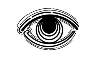 vektor illustration av mänskliga ögat i graverad stil