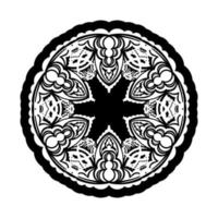Mandala-Ornamente in Form einer Blume. gut für Logos, Tattoos, Drucke und Karten. isoliert auf weißem Hintergrund. Vektor-Illustration vektor