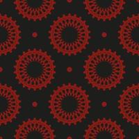 kinesiska svarta och röda abstrakta sömlösa vektorbakgrund. tapeter i en mall i vintagestil. indiskt blommigt element. grafisk prydnad för tapeter, förpackning, inslagning. vektor