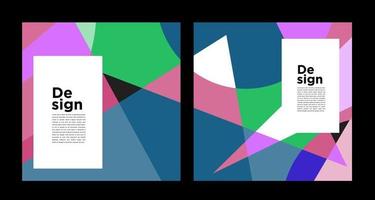 vektor färgglada abstrakta geometriska och kurva för banner sociala medier mall