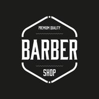 Premuim Barber Shop Vintage-Stempel-Logo vektor
