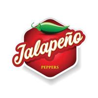 jalapeno chilipeppar tecken vintage vektor