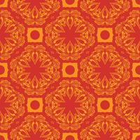 rot-orangefarbenes, nahtloses Muster mit luxuriösen, klassischen, dekorativen Ornamenten. gut für Hintergründe, Drucke, Bekleidung und Textilien. Vektor-Illustration. vektor