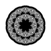 Mandala-Ornamente in Form einer Blume. gut für Tattoos, Drucke und Karten. isoliert auf weißem Hintergrund. Vektor-Illustration vektor