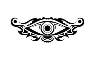 All Seeing Eye Freimaurer-Symbol-Tätowierung. Vision des Emblems der Vorsehung. Vektor-Illustration. vektor