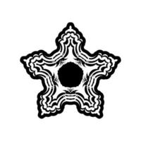 kreisförmiges Blumenmandalamuster für Henna, Mehndi, Tätowierung, Dekoration. dekoratives Ornament im orientalischen Ethno-Stil. vektor