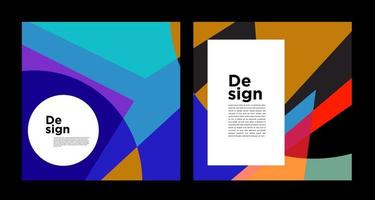 vektor färgglada abstrakta geometriska och kurva för banner sociala medier mall