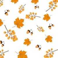 seamless mönster hösten bakgrund med blad gyllene gul. höstkoncept, för tapeter, vykort, gratulationskort, webbsidor, banners, onlineförsäljning. vektor illustration