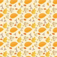 Nahtloser Hintergrund mit Muster aus Herbstblättern, Vektorillustrationskonzept des Herbstes, für Tapeten, Textilien, Stoffmuster, Teppiche oder Bekleidung. vektor