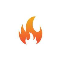 Heiße Flamme Feuer Vektor Icon Illustration Designvorlage