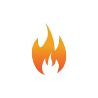 Heiße Flamme Feuer Vektor Icon Illustration Designvorlage