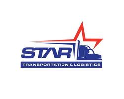 LKW-Logo-Design. schnelle Expresslieferung und Logistik-Logo-Design-Vektor vektor