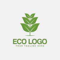 grünes, umweltfreundliches Logo-Template-Design vektor