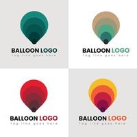 Luftballon-Logo-Design vektor