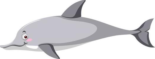 grauer Delphin im Cartoon-Stil vektor