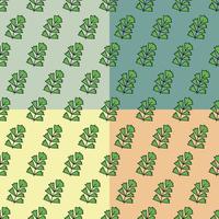 gröna blad på färger bakgrund sömlös vektor