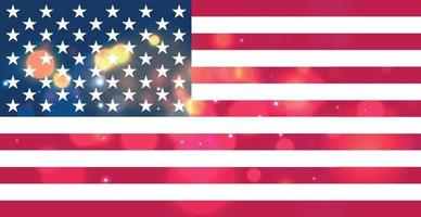 abstrakte Flagge der Vereinigten Staaten von Amerika Bokeh-Hintergrund - Vektor