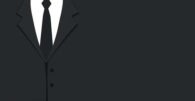 panoramadesign webbbakgrund formell kostym med slips, utrymme för reklamtext - vektor