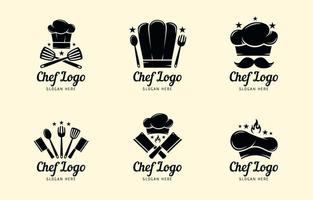 chef-logo-set-vorlage vektor