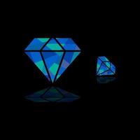 diamantikon i trendig platt stil vektor