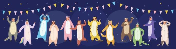 kigurumi parti bakgrund vektor