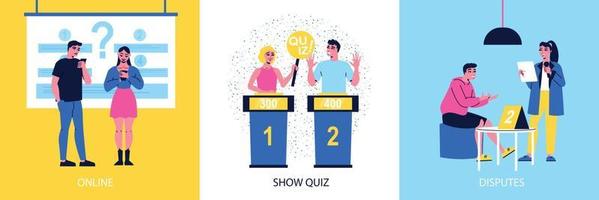 tv -quiz designkoncept vektor