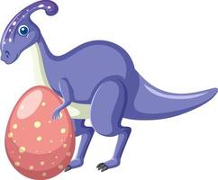 niedlicher Parasaurolophus-Dinosaurier-Cartoon vektor