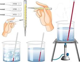 Wassertemperatur-Wissenschaftsexperiment vektor