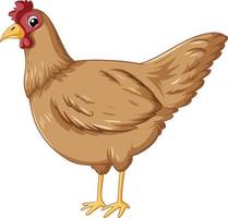 en kyckling i tecknad stil vektor