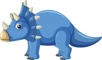 söt triceratop dinosaurie tecknad vektor