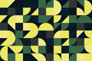 grüne flache geometrische nahtlose musterillustration. stilvolles Retro-Mosaik-Wiederholungshintergrunddesign vektor