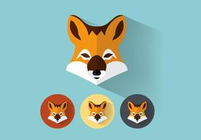 Fox Portraits Vector Set