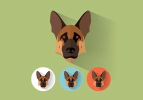 German Shepherd Vector Portraits