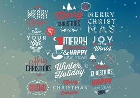 Hipster Christmas Vector Elements