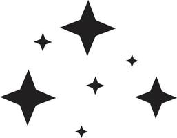 svart glittrande stjärnljus. stjärna glittrande ikon. blinkande logotyp. vektor