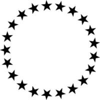 stjärnor i cirkel-ikonen. stjärnor gräns ram symbol. Europeiska unionens tecken. vektor