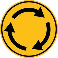 rondell tvärvägstrafik. trafik cirkel symbol. vektor