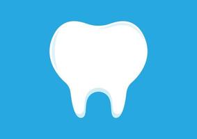 gesunde Zahnvektorillustration lokalisiert auf blauem Hintergrund vektor