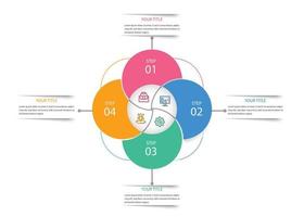 infografisk affär med steg och färg vektor