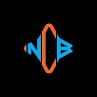 ncb brev logotyp kreativ design med vektorgrafik vektor