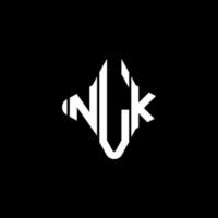 nlk letter logotyp kreativ design med vektorgrafik vektor