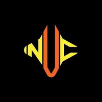 nuc letter logotyp kreativ design med vektorgrafik vektor
