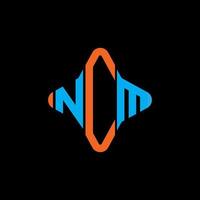 ncm letter logotyp kreativ design med vektorgrafik vektor
