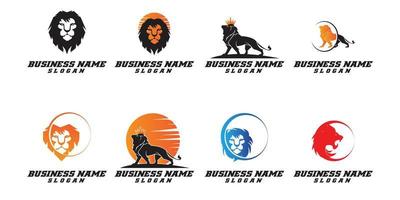 kung lejon logotyp symbol vektor