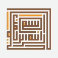 kufi arabisk kalligrafi av bismillah betyder i allahs namn vektor