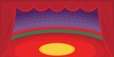 Zirkus horizontale Banner-Arena, Cartoon-Stil vektor